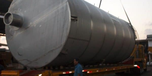 Recipiente preparado para traslado